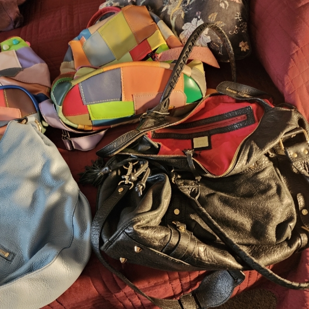 Load Of New And Used Hand bags.  Miscl. One reaL Michael Kors